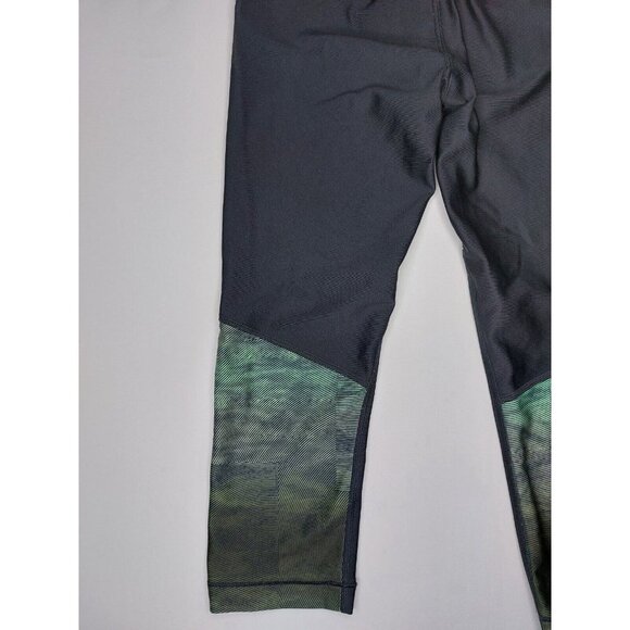 Under Armour Womens Small Heat Gear Black Compression Capri Leggings Black Green - Picture 11 of 11